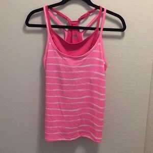 NWT pink workout top with attached bra.